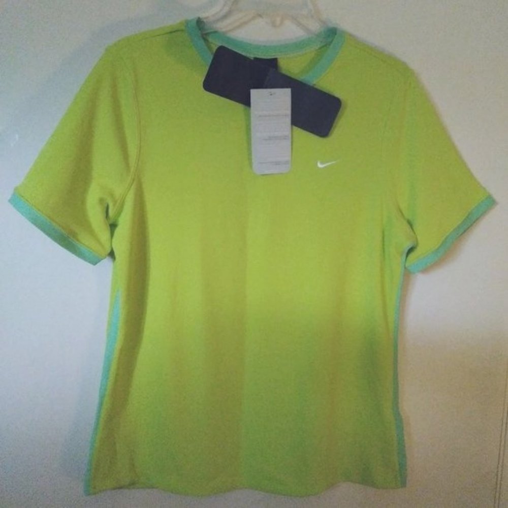 Vintage Nike Dri Fit Lime Green Active Sport Shirt